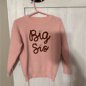Pink 'Big Sis' Sweater